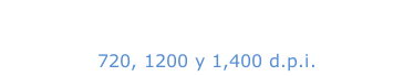 Impresión digital en plotter y gran formato (flexibles)  720, 1200 y 1,400 d.p.i.